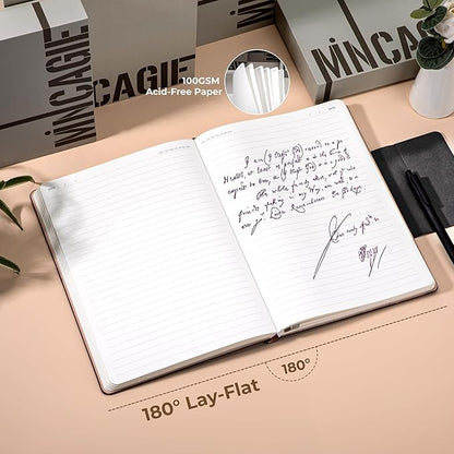 Lined Leather Journals for Writing B5 Large Journaling Notebooks with 100 GSM Thick Paper Journal Notebook for Men & Women with Buckle Closure Travel Work Note Taking Diary, 7.28" x 10.23", Grey