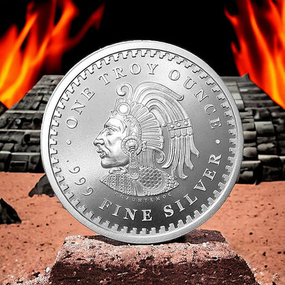 1 oz Aztec Calendar Silver Round Fine Silver