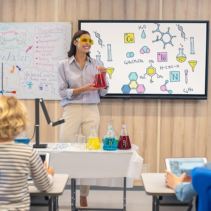 CZUR Fancy S Pro 12MP USB Document Camera for Teacher, 4K Webcam with Microphone and LED Light, Up to 60fps, Auto Focus, for Remote Teaching, Live Streaming, Web Conference, for Mac and Windows