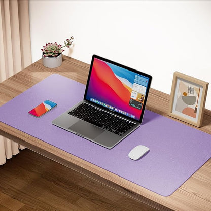 Boutilon Leather Desk Pad 47"x 24" Non-Slip Mouse Pad,Business Desk Pad,Extended Table Protector for Keyboard and Mouse,Desk Writing Pad for Office Home Working Decor (XXXL-Purple)