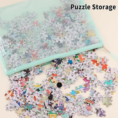 EOOUT 14pcs Mesh Zipper Pouch, 8 Sizes Waterproof Zipper Bags, 7 Colors Waterproof Plastic Document Pouch, Multipurpose for Travel Storage, Office Appliances, Home Organize