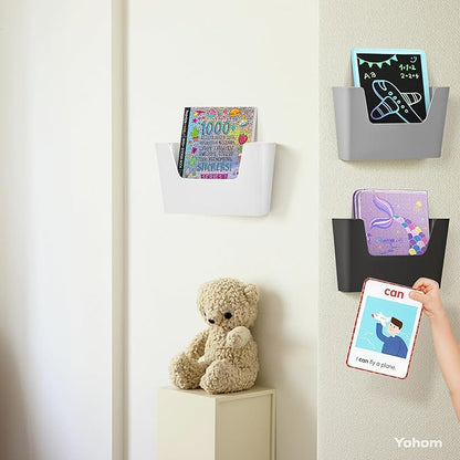 YOHOM No Drilling File Holders (Grey 3)