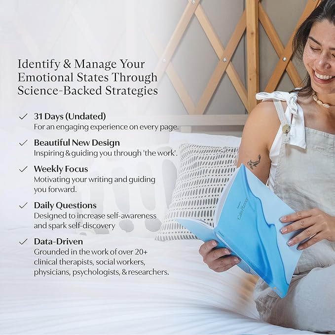 Switch Research Calm Planner (Boundaries) - Psychologist-Developed 31-Day Guided Journal to Banish Stress & Find Your Calm - Daily Journal With Prompts & Techniques for Maintaining Your Boundaries