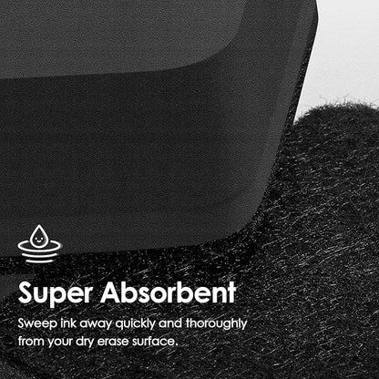 MaxGear Dry Erase Erasers, 48 Pack Magnetic Whiteboard Erasers for Classroom, Mini Whiteboard Cleaning Pads Bulk, Chalkboard Wiper Teacher Supplies for School, Office, Home （Black, 2 x 2 x 0.6 Inch