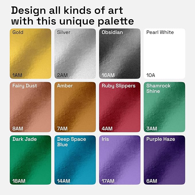 ARTISTRO 12 Metallic Paint Pens for Rock Painting, Stone, Ceramic, Glass, Wood, Fabric, Pebbles, Scrapbook Journals, Photo Albums, Card Stocks, Acrylic Paint Markers Medium Tip 3.0mm