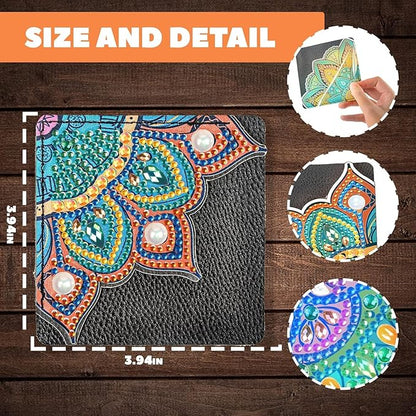 4Pcs Diamond Bookmarks,DIY Corner Bookmark Diamond Kits,Diamond Art Bookmarks DIY Page Bookmarks for Home Office School Beginner Adults Reading Crafts Kit Gifts