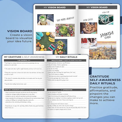 Clever Fox Dated Planner 2025-2026 – Weekly Life Planner Notebook for Goal Setting & Time Management – Planner with Habits Tracker, to-do List & Dated Pages – A5, Lasts 1 Year (Mystic Blue)