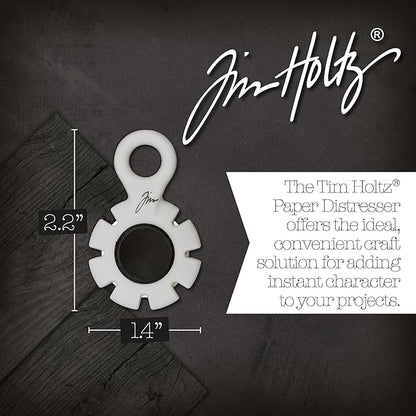 TONIC STUDIOS Tim Holtz Paper Distressing Tool - Scrapbook Supplies for Cardstock and Creating Rough Torn Edges - Distresser with 7 Recessed Blades