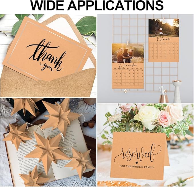 Joyberg Brown Cardstock 8.5 x 11, 230gsm Cover Cardstock Paper, 85 Lb Heavy Card Stock for Printer, Card Stock Paper for Invitations, Scrapbooking, Crafts, Diy Cards, Decoration, Drawing (30 Sheets)