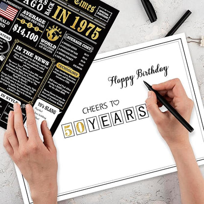 Jumbo 50th Birthday Gifts for Women Men, Happy 50th Birthday Card for Husband Wife, Funny 50 Years Old Birthday Card Gifts for Mom Dad, Unique 50 Birthday Decorations for Him Her