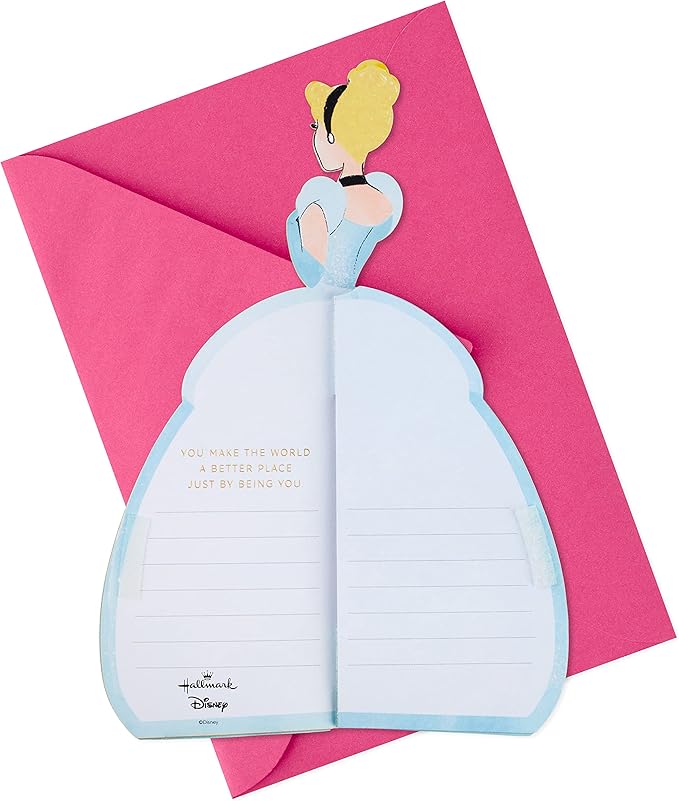 Hallmark Paper Wonder Disney Princess Pop Up Birthday Card (Honeycomb Cinderella) for Birthdays, Encouragement, All Occasions