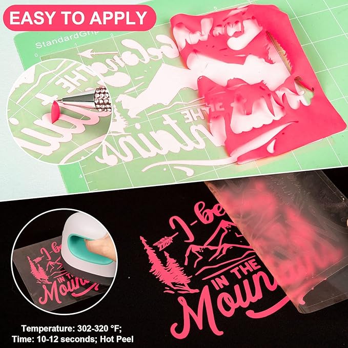 VINYL FROG Heat Transfer Vinyl Roll HTV Vinyl - 12" x12ft Hot Pink Iron on Vinyl for T-Shirts, Heat Press Vinyl for DIY Craft Designs (Neon Pink)