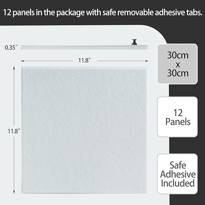 Large Felt Bulletin Board(36" x 24"),Cork Board Alternative,6 Pack Felt Wall Tiles with Safe Removable Adhesive Tabs,Notice Pin Board/Message Board/Vision Board for Office, School & Home