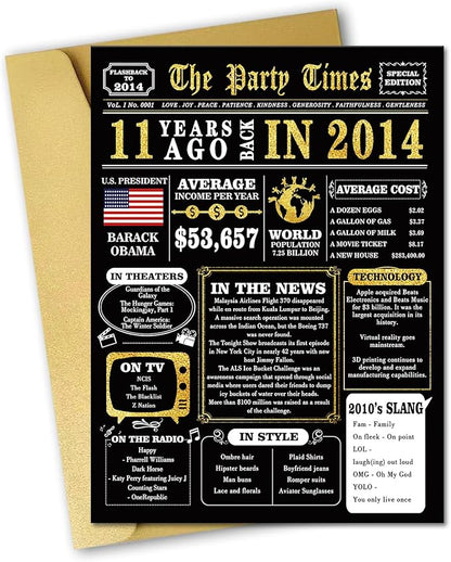 Unique 11th Birthday Card, Happy 11th Birthday Decorations for Boy Girl, Funny 11 Year Old Birthday Gifts Cards for Son Daughter, Best 11 Year Old Bday Gifts Ideas for Grandson Granddaughter