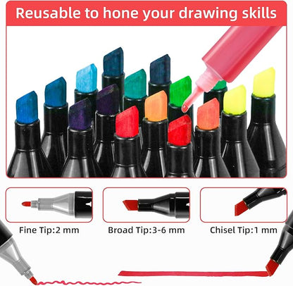 Alcohol Markers, 80 Colors Dual Tip Art Markers, Drawing Markers, Coloring Marker for Kids Sketching Adult Coloring