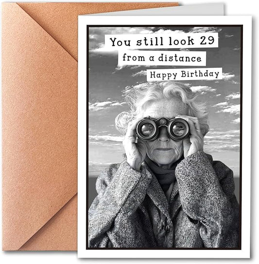 Funny Birthday Card for Old Women, Suitable for 50th, 60th, 70th, 80th, 90th Birthday, Teasing The Years In A Humorous Way.