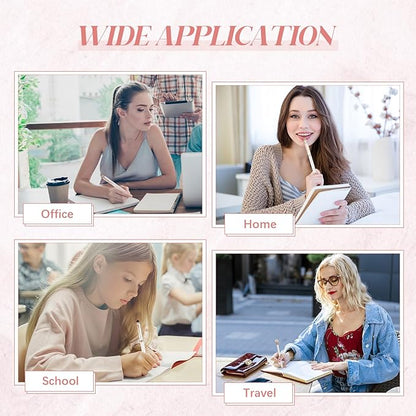 Sabary 8 Pcs Ballpoint Pens with Pen Holder for Desk Metal Crystal Diamond Pen Glitter Pencil Holder Fancy Pens Black Ink Bling Desk Organizer for Women Girls Office School Wedding Gifts (White)