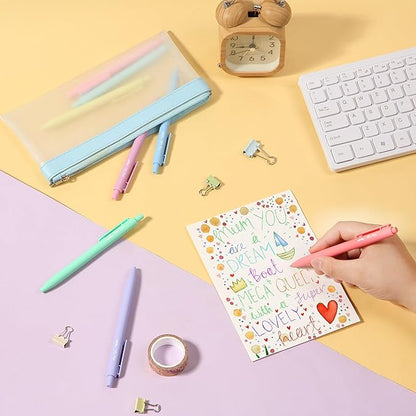 Mr. Pen- Retractable Gel Pens, 8 Pack, Pastel Ink Gel Pens, Gel Pens Fine Point 0.7mm, Retractable Pens, Cute Pens, Gel Ink Pens, Aesthetic Pens for Journaling Fine Tip Pens