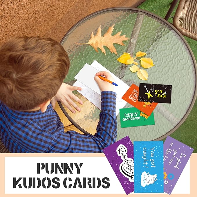 Yeaqee 240 Pcs Employee Appreciation Kudos Cards Funny Blank Back Motivational Card Encouragement Thank You Note Recognition Card for Teacher College Affirmation Gift(Classic)