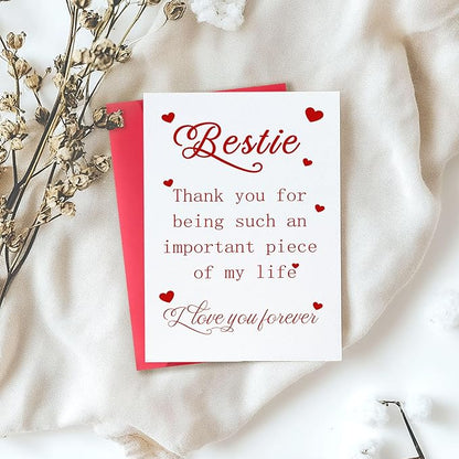Funny Best Friend Birthday Card, Sweet Birthday Gifts Cards for Bestie Sister, Unique Thank You for Bestie Card, Cute Best Friend Birthday Gift Idea
