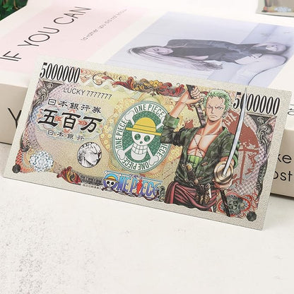 Silver Japanese Anime ONE Piece Edition Bookmarks, Collectibles, banknotes and Gifts.