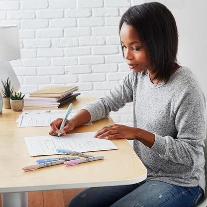 Sharpie Permanent Markers, Fine Point, Featuring Mystic Gem Color Markers, Assorted, 24 Count