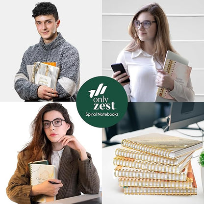 Hardcover Spiral Journal, 10.25" x 7.25", 300-Page Large College-Ruled Notebook for Women, Ideal for Writing, Journaling, Note-Taking, Work, School