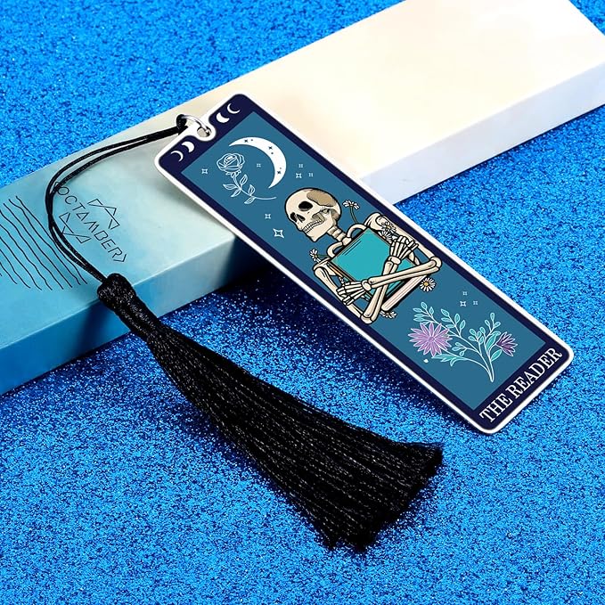 Bookmarks for Men Stocking Stuffers for Men Bookmarks for Book Lovers Cool Bookmarks for Men Funny Bookmarks for Men Gothic Gifts Horror Bookmark Spooky Gifts Tarot Bookmark Christmas Birthday Gifts
