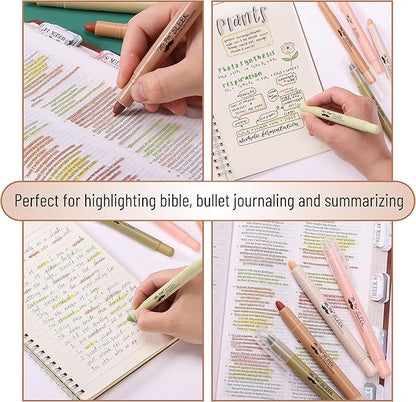 Mr. Pen Bible Highlighters, Vintage Colors, 8 Pack, Non Bleeding, Gel Pen Highlighter