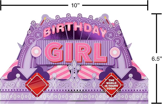 American Greetings Wearable Birthday Crown for Girl (World Is Yours)