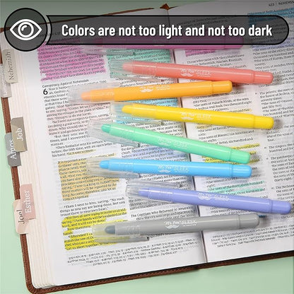 Mr. Pen- Gel Highlighter, 8 Pack, Friendly Colors, Bible Highlighters No Bleed, No Bleed Highlighters, Bible Highlighter, Bible Markers, Gel Highlighters for Bibles, Highlighter