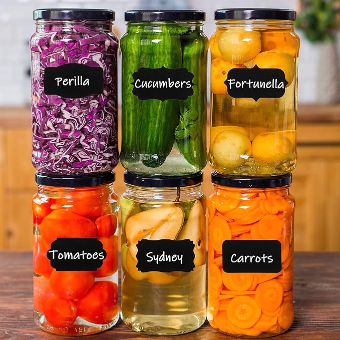 Mr. Pen- Chalkboard Labels, 150 pcs, Assorted Shapes, 1 White Chalk Marker and Small Towel, Labels, Label Stickers, Labels for Storage Bins, Sticker Labels, Bottle Labels, Food Labels, Jar Labels