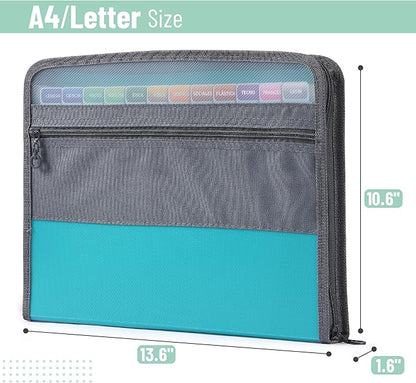 Mr. Pen- Accordion File Organizer, 13 Pockets, Green, Document Organizer, Expanding File Folder Organizer, Accordion Folders for Documents, Accordian Folder, Accordian File Organizer