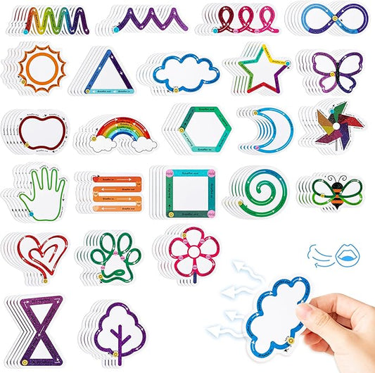 H1vojoxo 120PCS Breath Anxiety Sensory Stickers Tactile Deep Breathing Stickers for Kids Adult Anti Stress Textured Fidget Stickers for Anxiety Sensory Stickers Different Texture for Phone