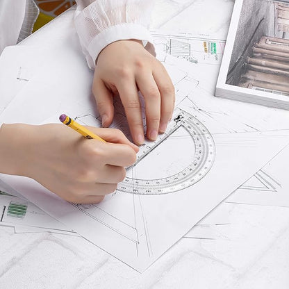 Mr. Pen- Protractor, 6 inch, 3 Pack, Protractors, Clear Protractor, Geometry Protractor, Protractor 6 inch, Clear Plastic Protractor, Protractor for School, Protractor Math, Plastic Protractor Clear