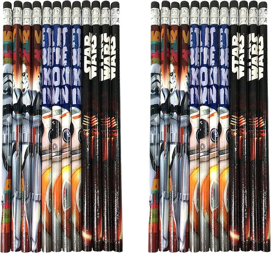 Disney Star Wars "The Force Awaken" No. 2 Lead Wood Pencils (24 Pieces)