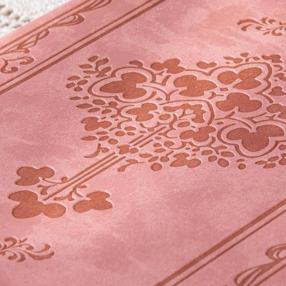 CAGIE Vintage Leather Journal for Women Soft Cover Notebook with 256 Lined Pages 100 GSM Thick Paper A5 College Ruled Journals Notebooks for Writing, 5.7 x 8.3 in, Light Pink