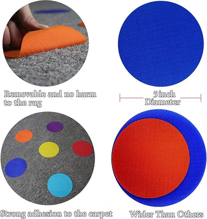 Carpet Markers 5" for Kids, Multicolor Spot Circle Markers for Classroom Teachers, Preschool and Kindergarten (90 Packs of Circle)