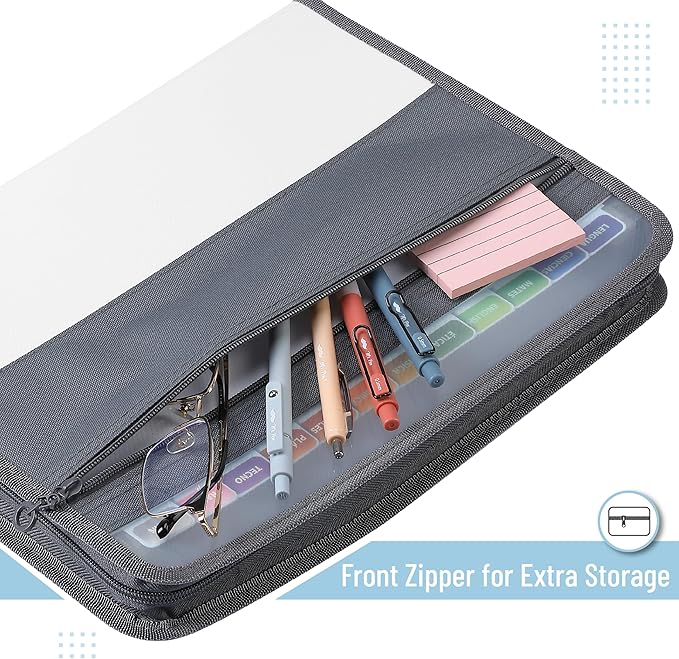 Mr. Pen- Accordion File Organizer, 13 Pockets, White, Document Organizer, Expanding File Folder Organizer, Accordion Folders for Documents, Accordian Folder, Accordian File Organizer