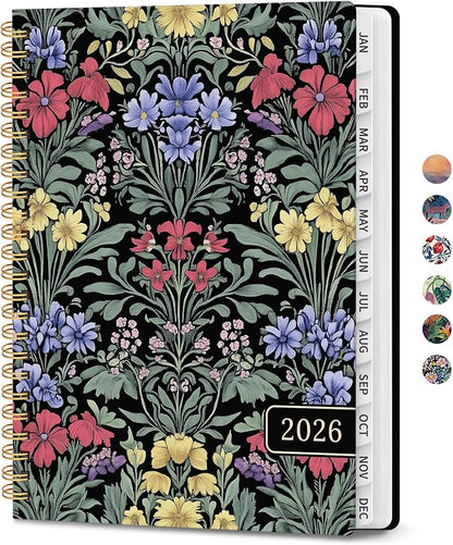 2026 Planner, Aesthetic Weekly and Monthly Planner for Women, Jan 2026 to Dec 2026, Hardcover 2026 Calendar Book with Monthly Tabs, Inner Pocket, Perfect for Office Home School - A4 (8.5" x 11"), Symmetrical Tapestry