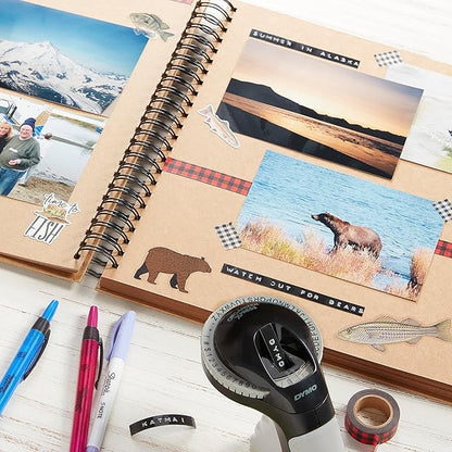 DYMO Self-Adhesive Embossing Labels, White Print on Black Tape, 3/8-Inch x 9.8-Foot Roll, 3 Pack