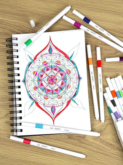 Emott Fineliner Pen Set #1, 10-Colors, Assorted