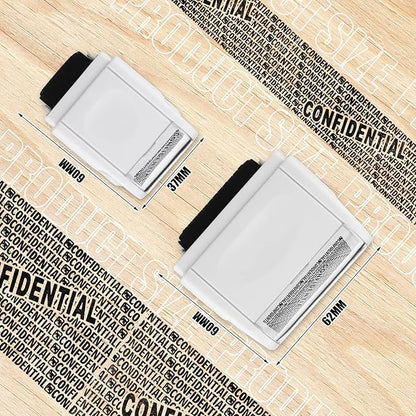 Nezyo 2 Pack Identity Protection Roller Stamp Identity Theft Stamp Confidential Roller Stamp Privacy Stamp Information Blocker Stamp and 4 Pack Refill Ink for ID Account Data Address Security(White)