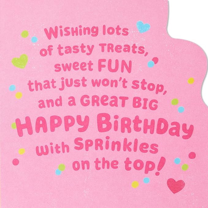 Hallmark Birthday Card for Girls (Cupcake and Candy Stickers)