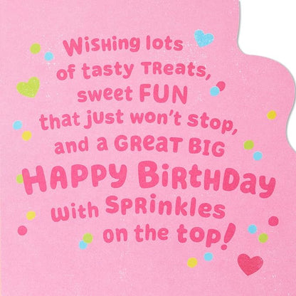 Hallmark Birthday Card for Girls (Cupcake and Candy Stickers)