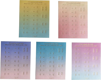 10 Sheets Monthly Adhesive Index Tabs Colorful Monthly Separator Tabs for Office Study Planners Organizations (Summer)