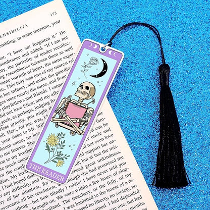 Octamber Book Lover Gifts for Women, Funny Bookmarks for Women, Womens Gifts for Christmas, Coolest Stocking Stuffers, Gothic Gifts, Horror Bookmark, Tarot Bookmark, Skeleton Bookmarks Spicy Bookmarks