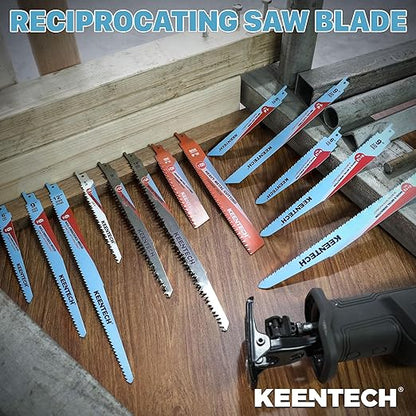 KEENTECH Carbide Sawzall Blades for Hard & Heavy Metal Cutting, 9 Inch 8 TPI, Heavy Duty Reciprocating Saw Blade with High Cutting Speed For Thick Metal, Cast Iron, Alloy Bolt, Stainless Steel, 3 Pack