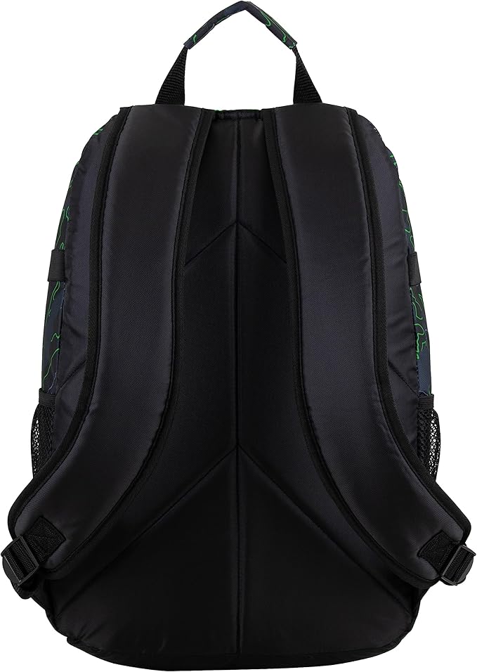 FUEL Hiking Backpack for Women Men Terra Sport, Travel, College, Gym, Work with Laptop Sleeve, Bungee, 18 Inches, Neon Outline Camo