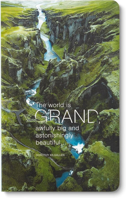 Compendium Softcover Journal - The world is grand, awfully big and astonishingly beautiful. – A Write Now Journal with 128 Lined Pages, 5″W x 8″H